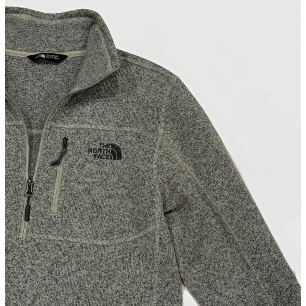 The North Face Men's Gordon Lyons 1/4 Zip Fleece Granite Bluff Tan Heather SMALL